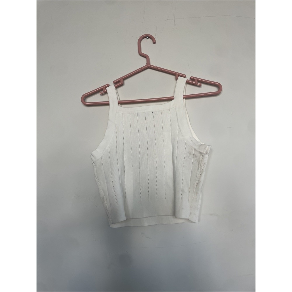 Balmain Ribbed Tank Top With Gold Button Detail Size Medium - Picture 6 of 6